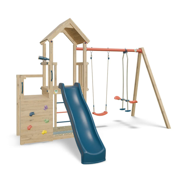 Aire de jeux en bois poutre métal 2,30 m XCHANGE PLAYER