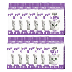 Kit Cat Nova Pack Ahorro 12 - Lavander 7 L Arena Vegetal para gatos