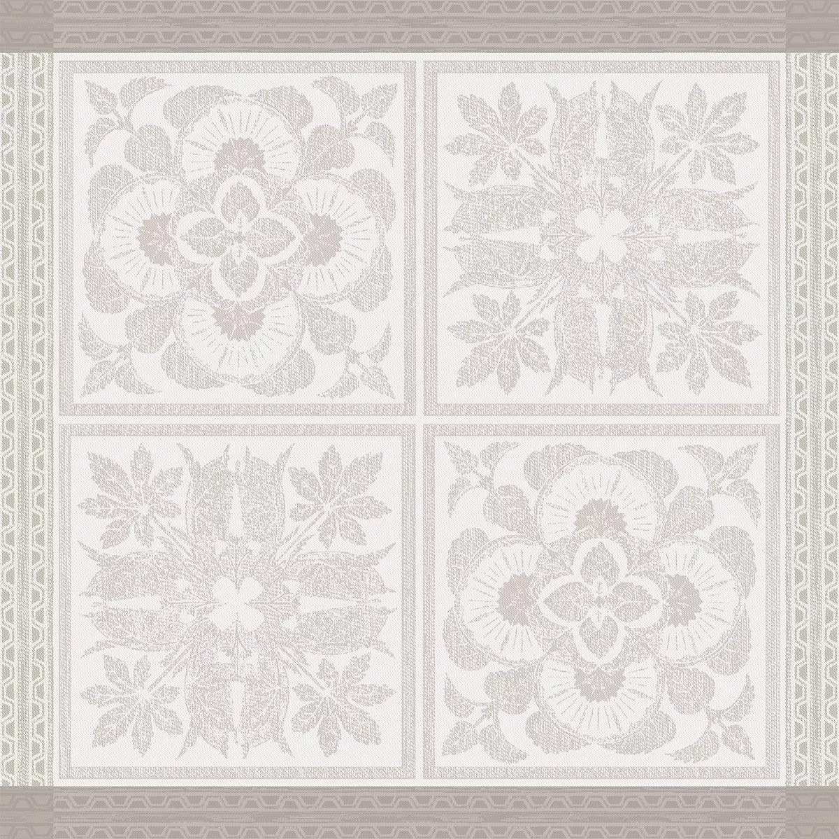 Serviette pur lin motif jacquard beige Harmonie beige