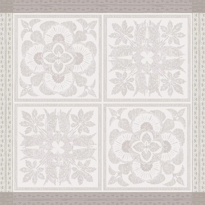 Serviette pur lin motif jacquard beige Harmonie beige