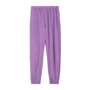 Pantaloni donna in twill lyocell con impuntura centrale