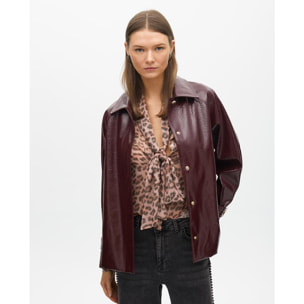 Giacca Dritta Effetto Vernice