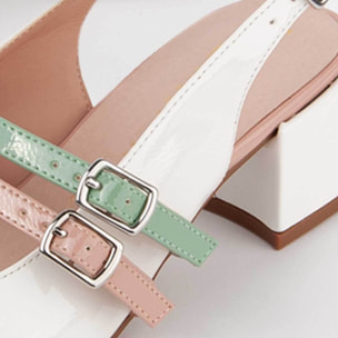 Zapato De Tacón - Blanco - Altura: 4 Cm
