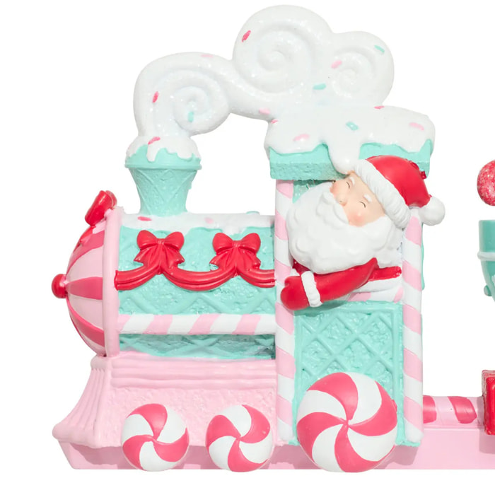 TRAIN RESINE ROSE 37,5CM