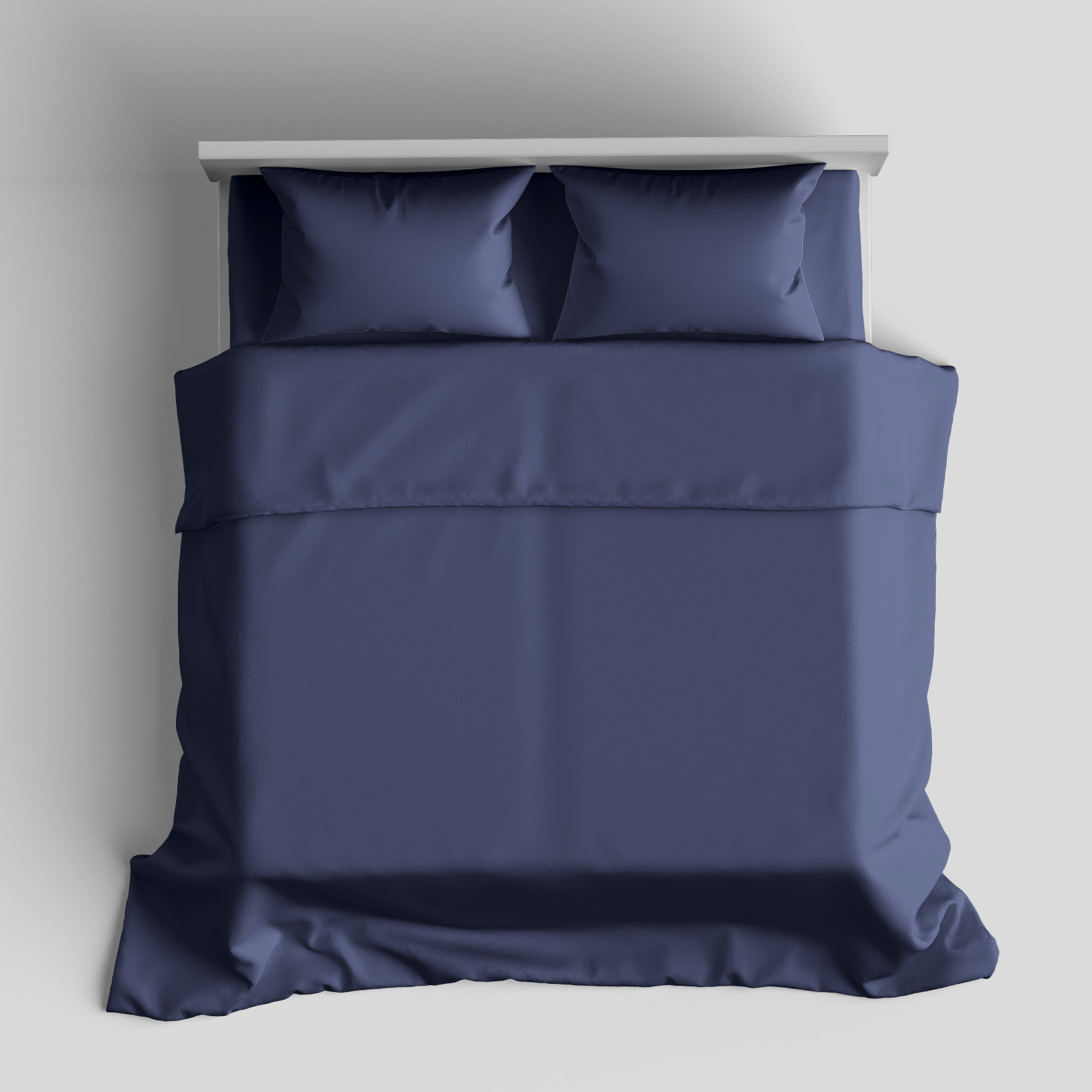 COMPLETO LENZUOLA LETTO SINGOLO BLU NAVY LINEA TINTE FORTI 100% COTONE