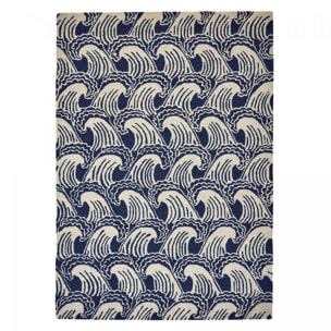 Tapis salon et chambre fait à la main en laine motif géométrique NUITORH