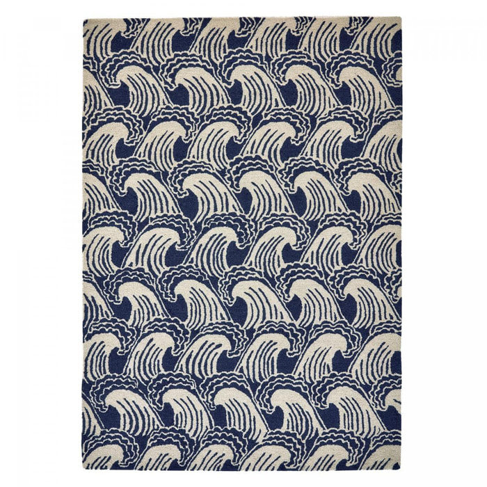 Tapis salon et chambre fait à la main en laine motif géométrique NUITORH