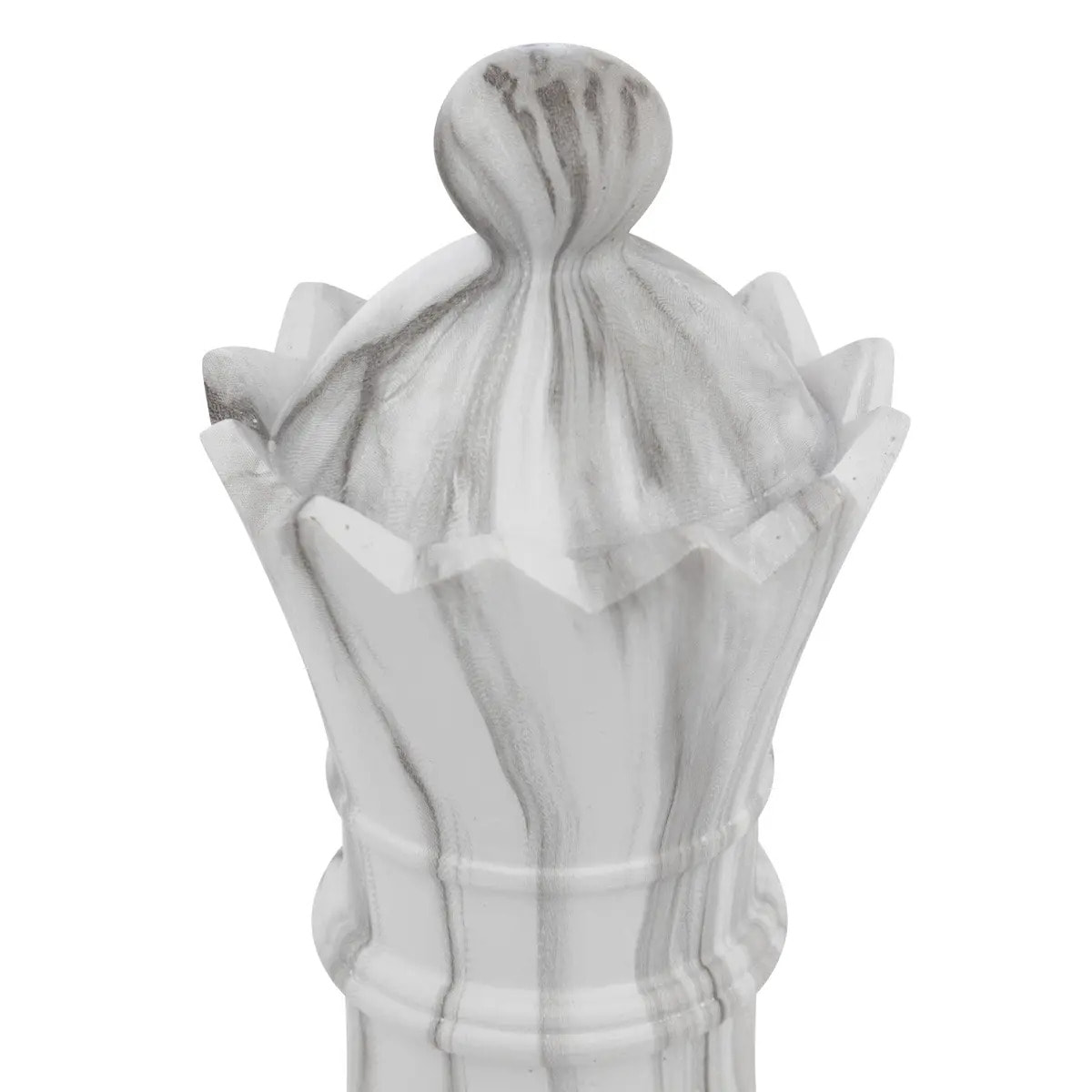 Déco à poser pièces d'échec "Olen" gris H26,5cm