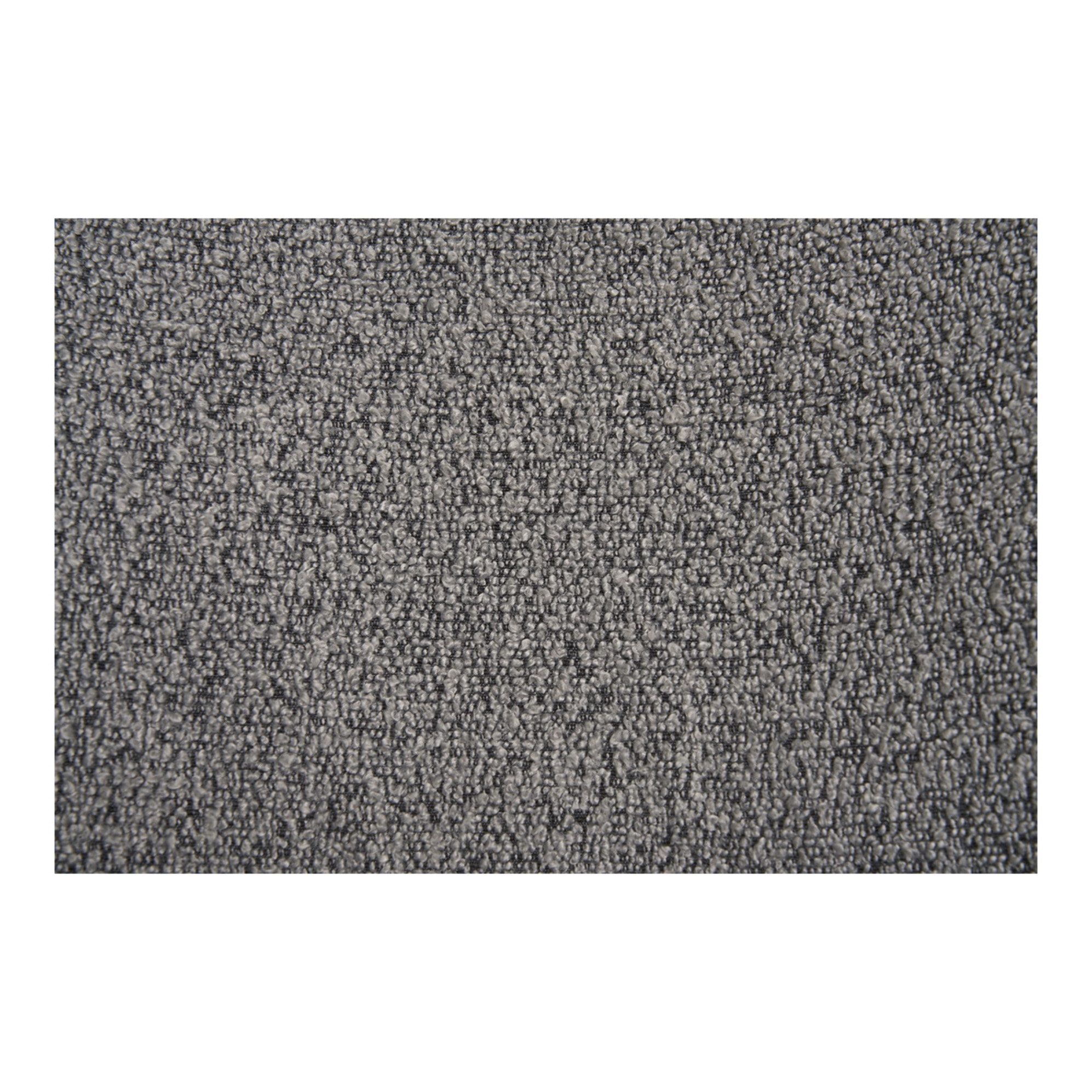 Set 2 sedie da pranzo Mira in Bouclé Grigio Chiaro con Gambe Nere