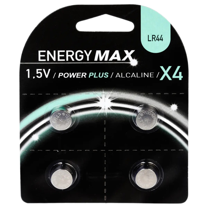 Lot de 4 piles alcaline R44 avec