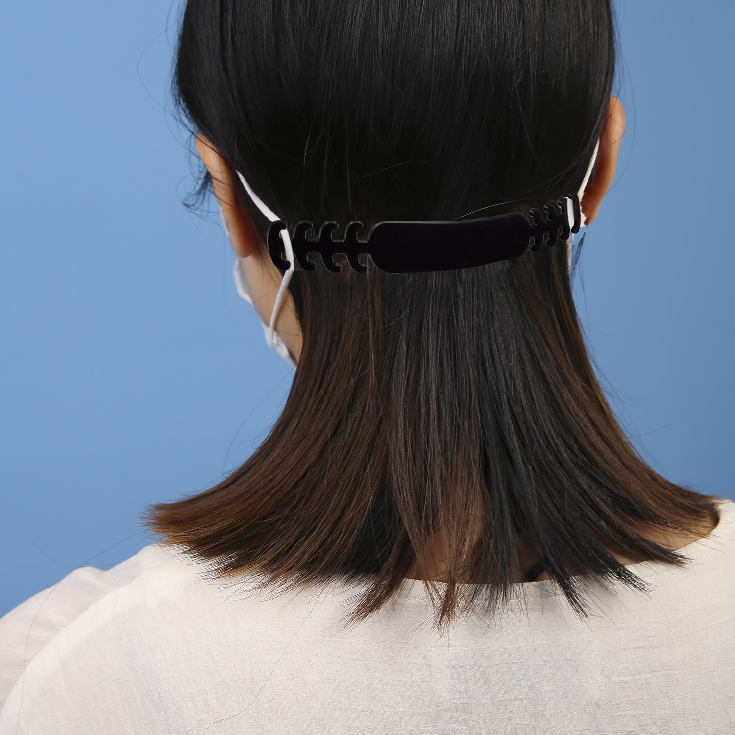 Salvaorecchie per maschere, in silicone morbido e flessibile.