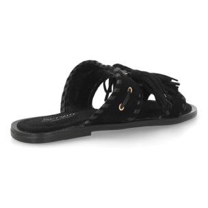 Sandalia pala mujer estilo boho con flecos