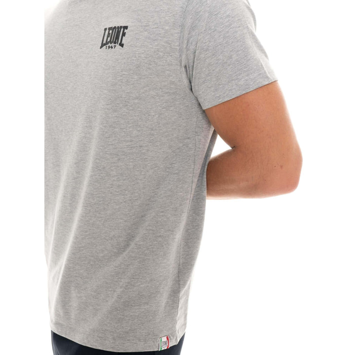 T-shirt da uomo in cotone elasticizzato a manica corta con logo piccolo "Basic"