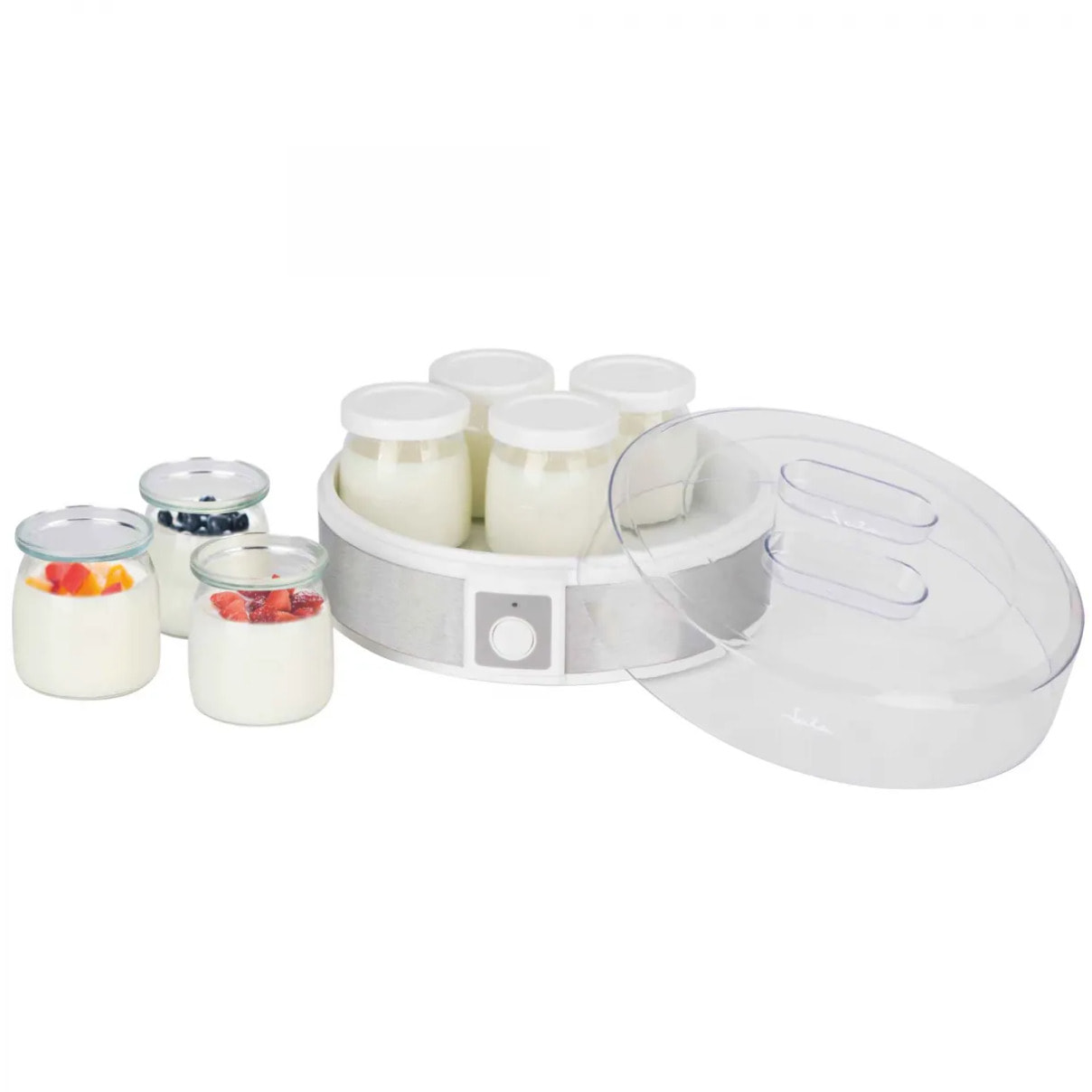 Yogurtera JATA JEYG2266 con 7 vasos de cristal de 180 ml aptos para lavavajillas