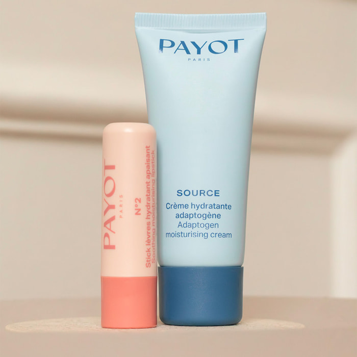 Source - Coffret Crème Hydratante Adaptogène 30 ml + Stick Lèvres Hydratant Apaisant N°2 4g