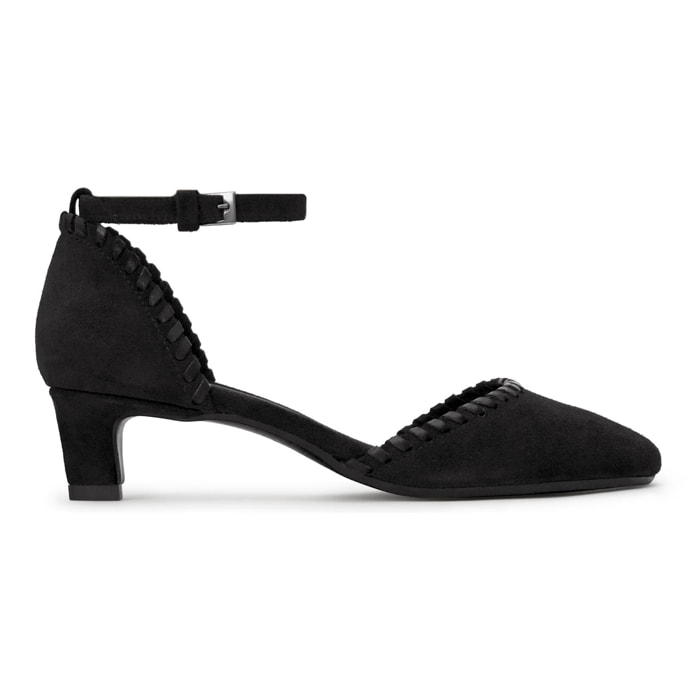 Zapato tacón Adela en serraje con tacón de 4 cm