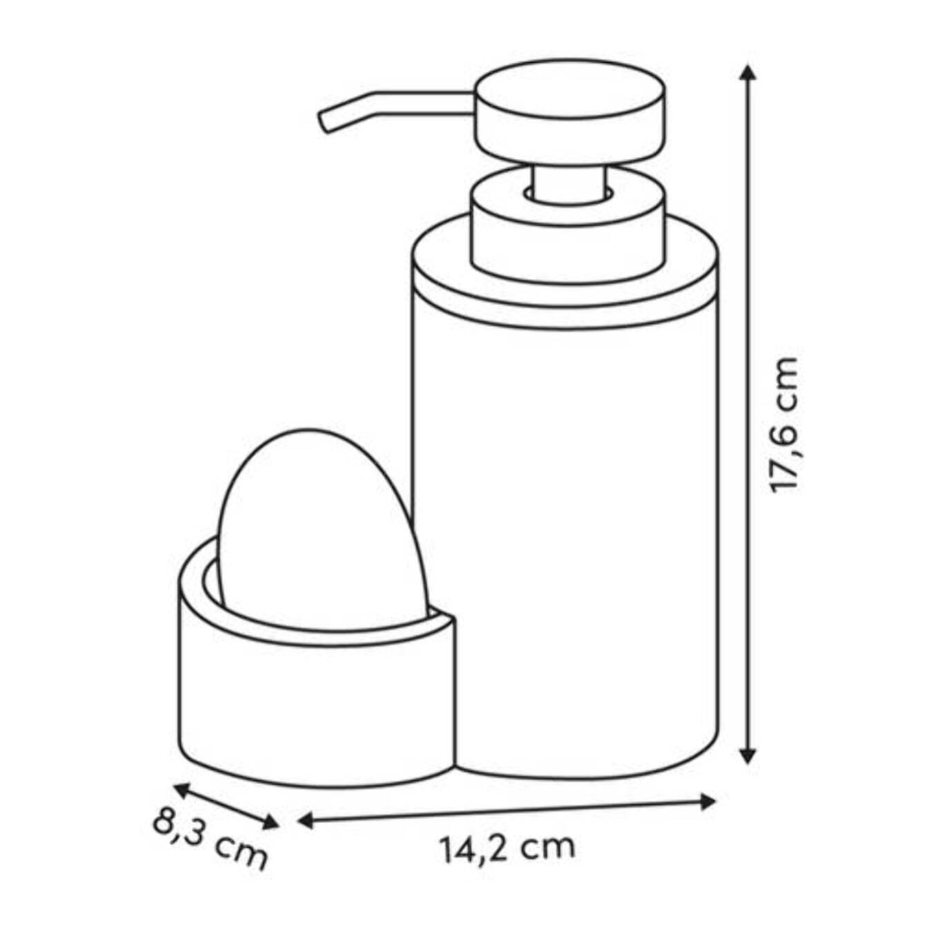 Distributeur de savon Come beige 330ml