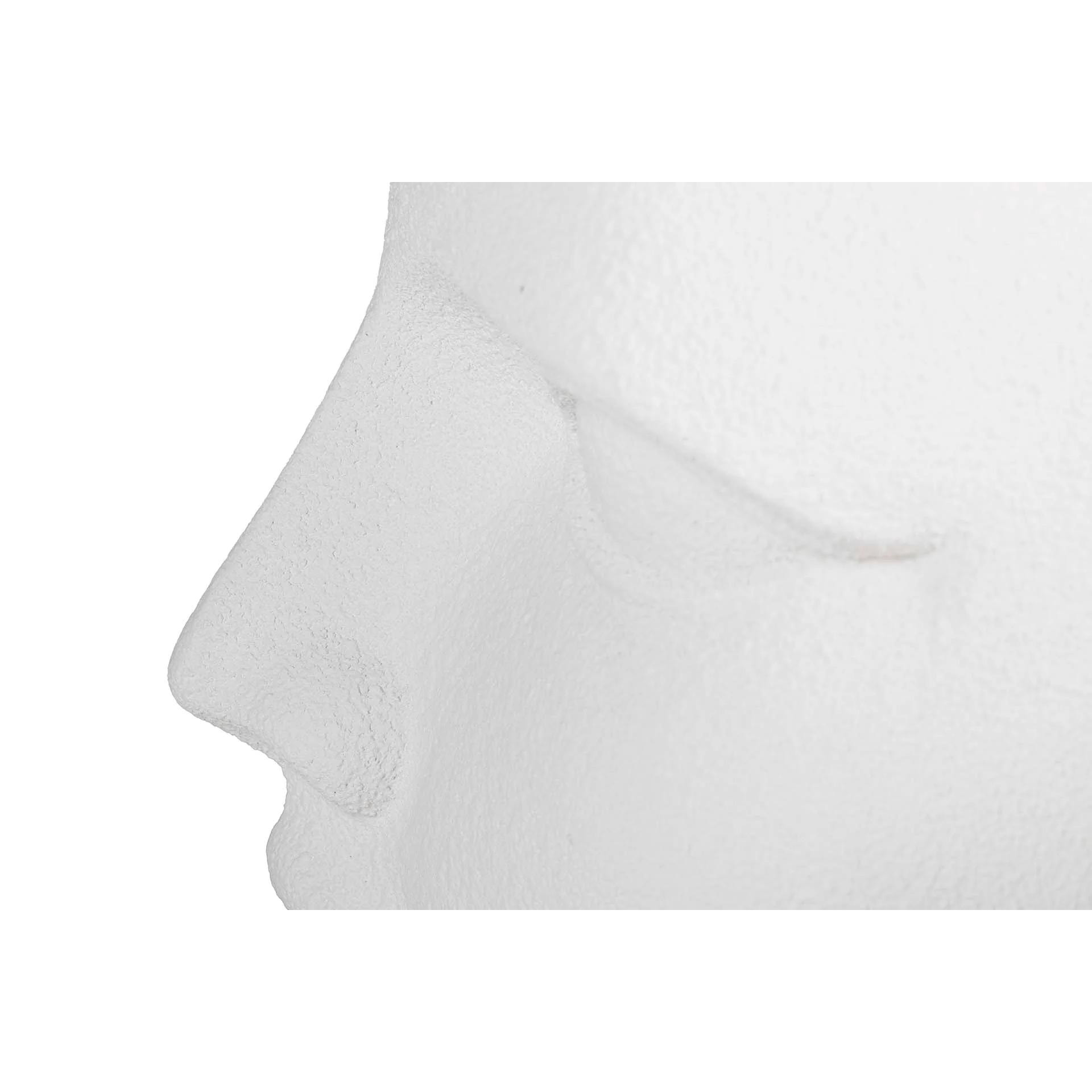 Macetero Caras Poliresina Blanco 68x68x69 Cm