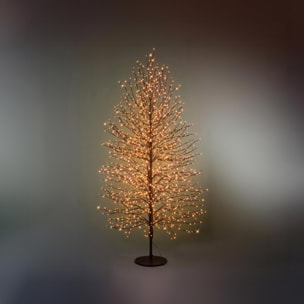 Albero artificiale con 1500 Micro Led da esterno - Pezzi 1 - Colore Giallo - 28x150Hx28cm - Bianchi Dino