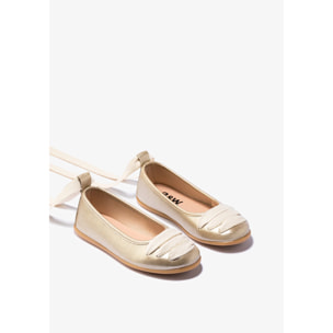 Bailarinas niña platino con lazo B&W