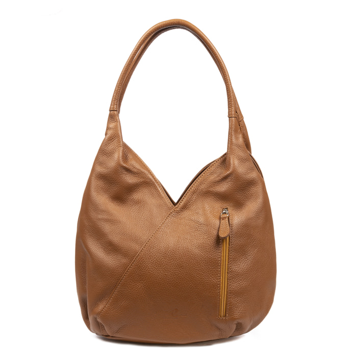 Ponteranica Borsa a spalla Donna. Pelle autentica Dollaro.