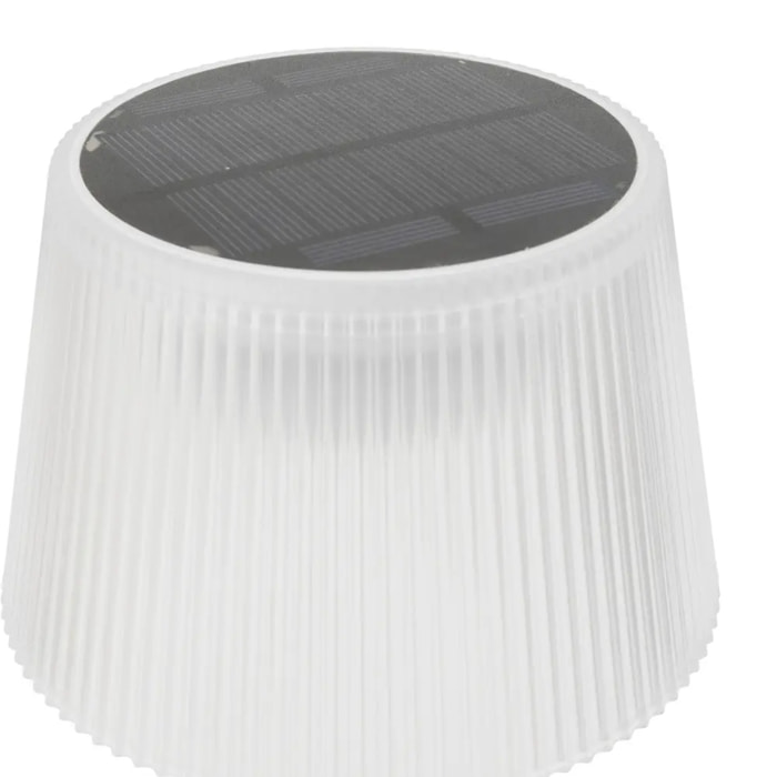 Lampe d extérieur solaire et USB "Katy" blanc H30cm