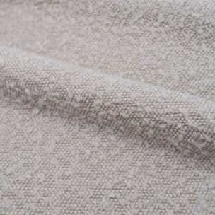 Fauteuil pivotant en tissu bouclé blanc - Naya