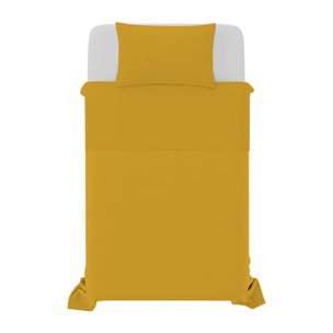 COMPLETO LETTO NATURAL COLOR, 100% COTONE - PIAZZA E MEZZA
