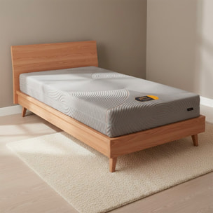 Materasso Singolo Memory Foam Double Face H3/H4 Ergonomico Medio Rigido Sfoderabile Traspirante Con Supporto Ortopedico 80 x 190 x 23 Cm Grigio