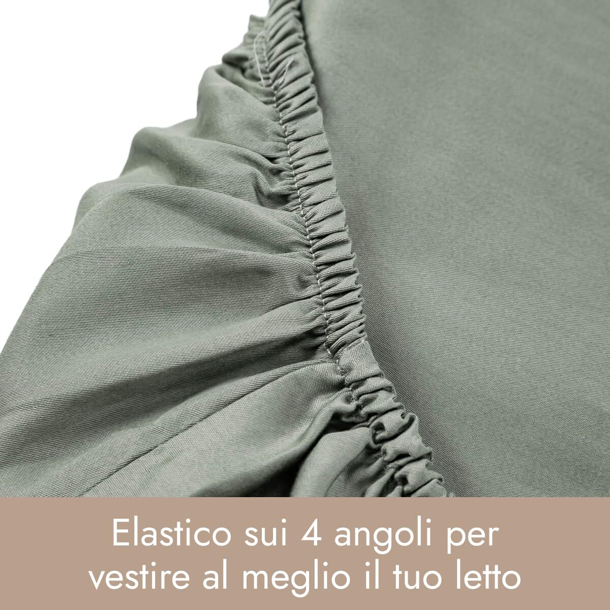 Intrecci Home Lenzuolo con Angoli, Lenzuolo Sotto in Raso di Puro Cotone Satin,Made in Italy, Morbidezza Suprema, Elegante e Confortevole, Tinta Unita
