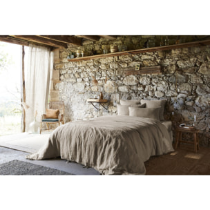 Drap Housse 140 x 190 cm en Lin Lavé - SOLINE