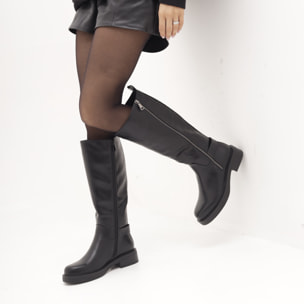 STIVALE ZIP ESTERNA NERO