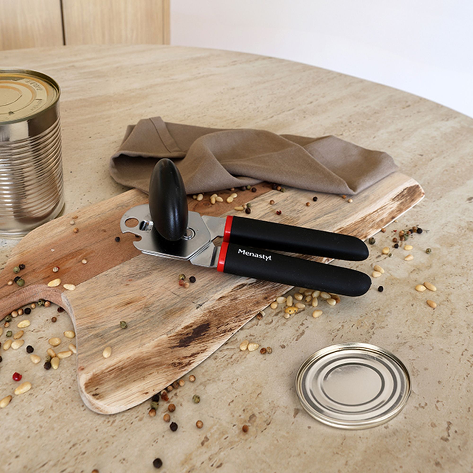 Ouvre-boîte multifonction en acier inoxydable DELUXE