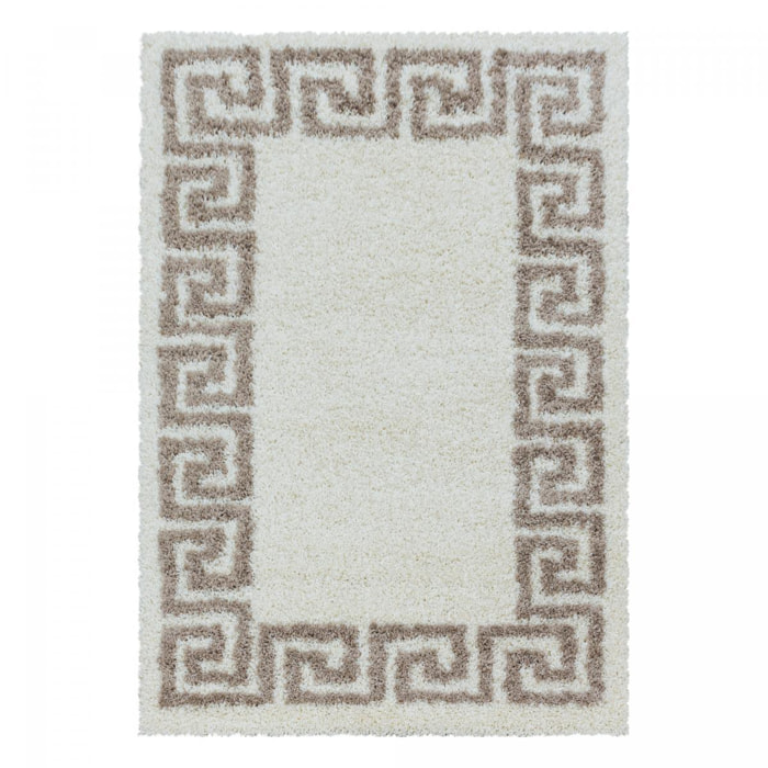 Tapis poils longs shaggy tissé motif simple BOLA