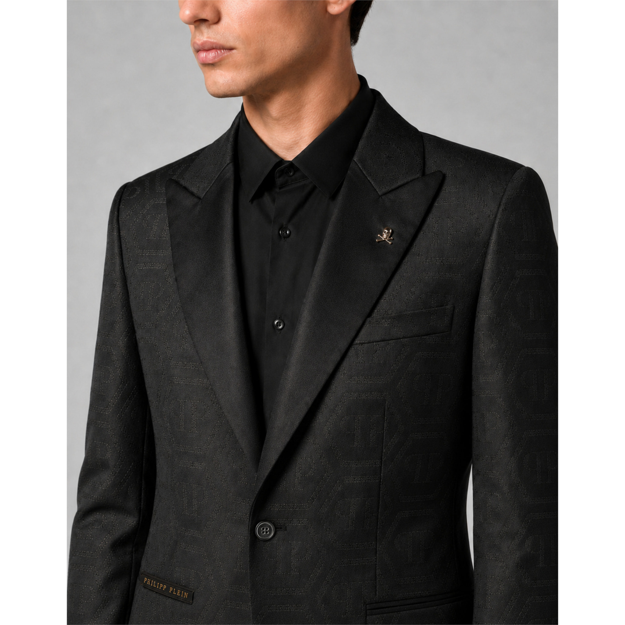 PHILIPP PLEIN Jacquard Blazer Regular Fit Monogram