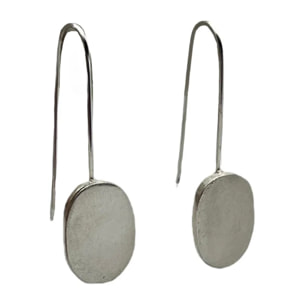 Pendiente gancho Espejo colgante en plata 10µ