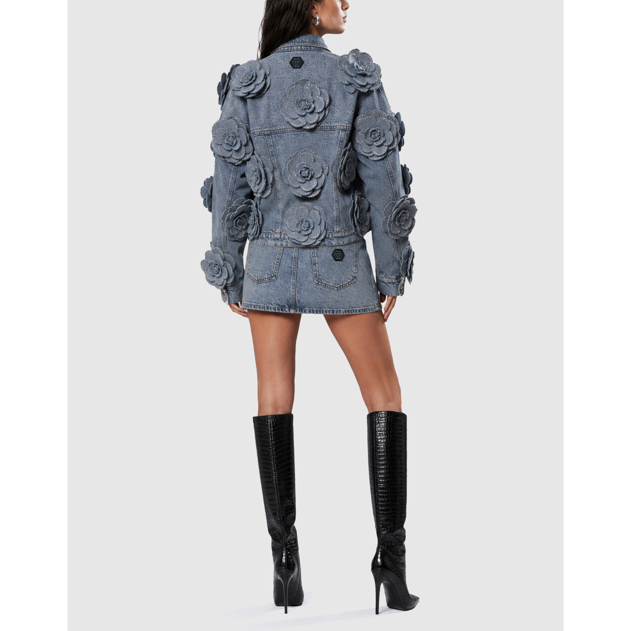 PHILIPP PLEIN Chaqueta vaquera ROSES