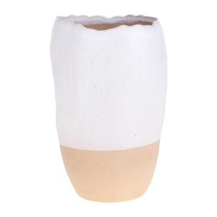 Vaso Bicolore - Pezzi 1 - Colore: Beige Bicolore - 17xH26,5x17cm - Bianchi Dino -