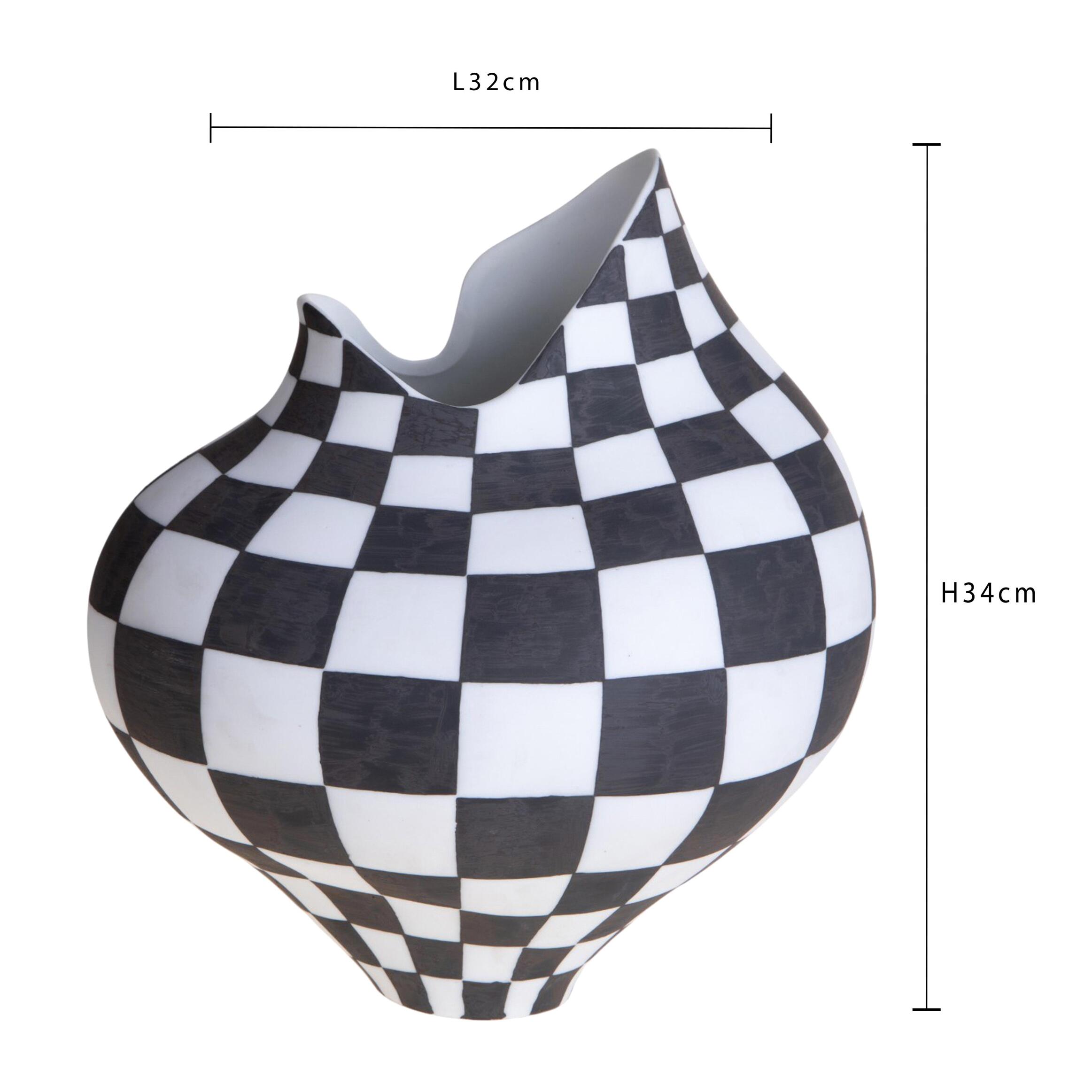 Vasi con scacchi - 32xH34x28cm - Pezzi 1 - Bianchi Dino SpA
