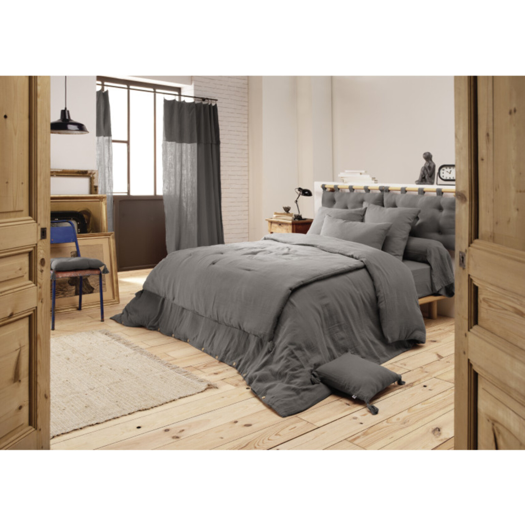 Housse de couette en gaze de coton 200 x 200 cm - GAIA