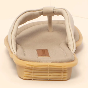Sandalias N5931 WAX NAPPA CREAM / MAKISU color Cream
