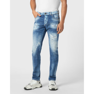 PHILIPP PLEIN Vaqueros de corte recto SMILE