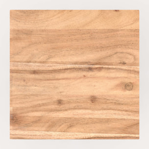 Grande sellette en bois d'acacia et métal - Shanghai