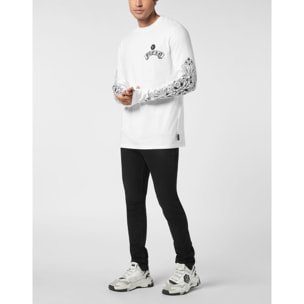 PHILIPP PLEIN T-Shirt Round Neck Ls CHROME