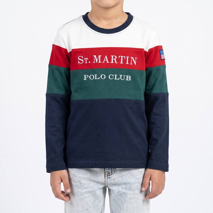 T-shirt maniche lunghe con stampa logo