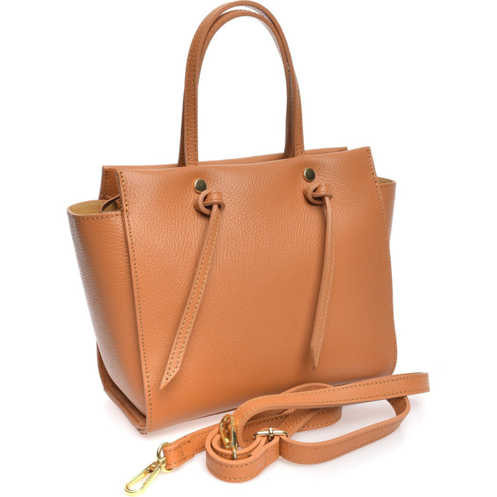 Borsa a mano Anna Luchini Cammello