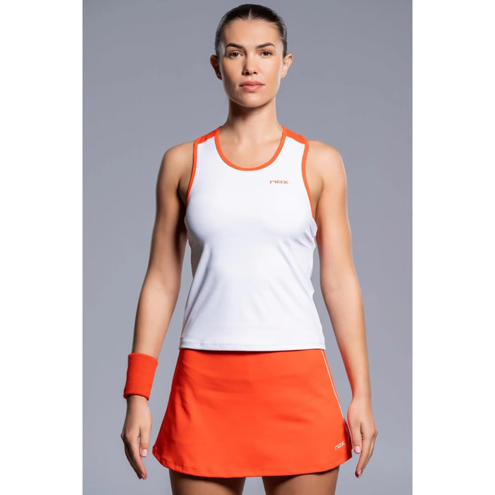 Camiseta Tirantes Mujer TEAM Blanco/Rojo