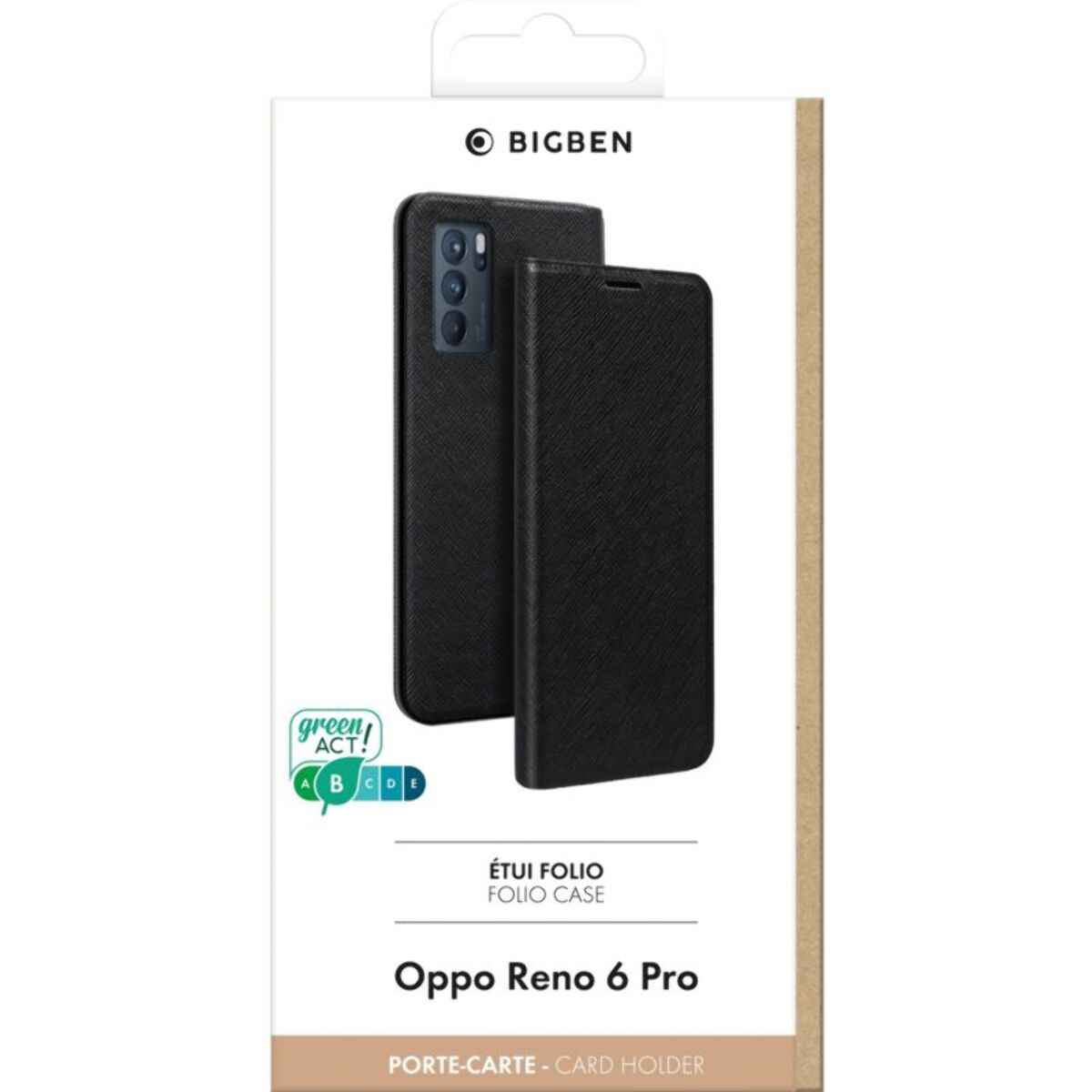 Etui BIGBEN CONNECTED Oppo Reno 6 Pro stand noir
