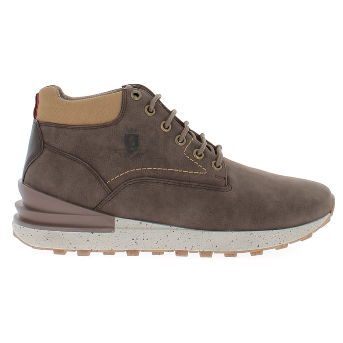 Armata di Mare Scarpe Uomo Stivaletti Casual Stringati con Soletta Rimovibile in Memory Foam AMU 2D802 Dk Brown