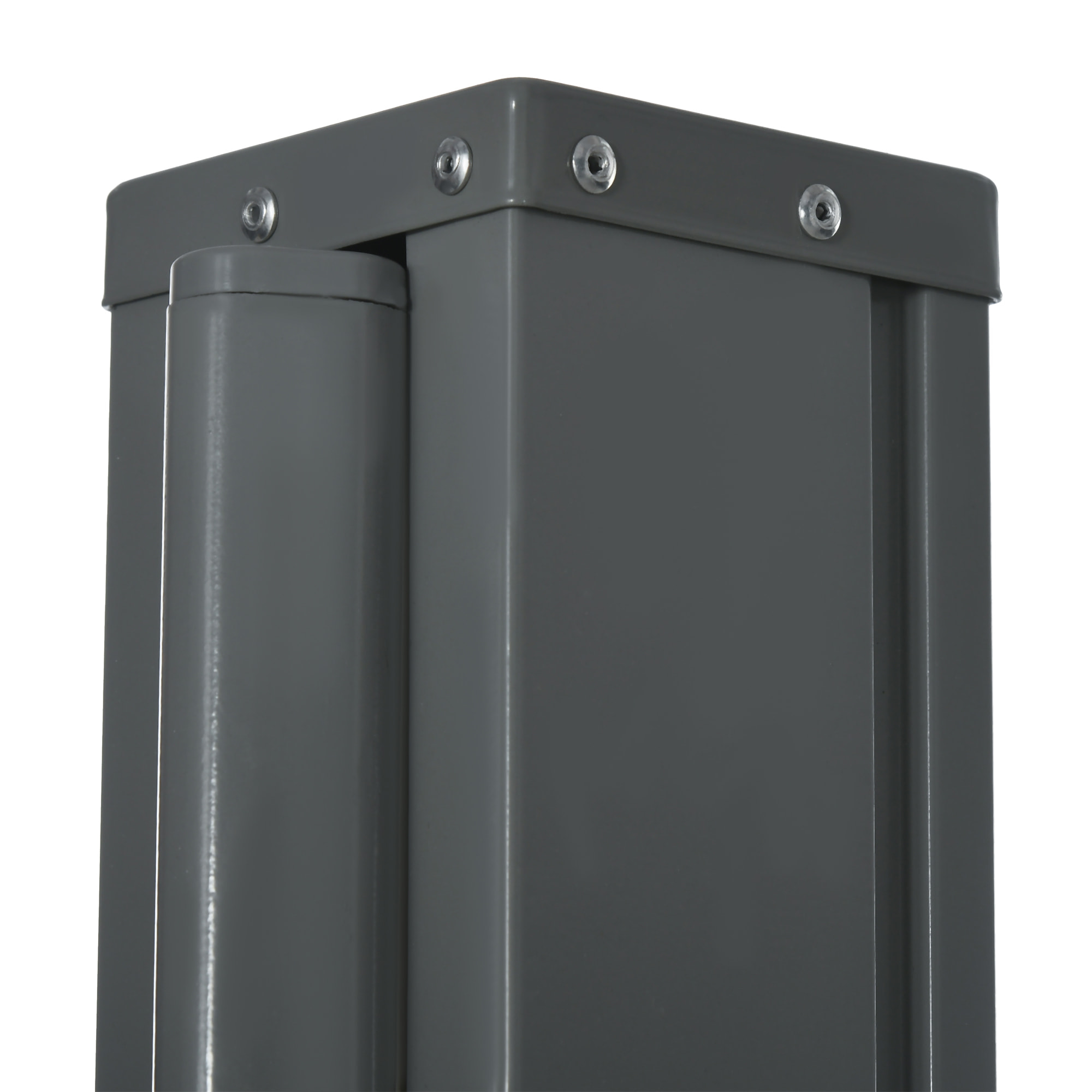 Store latéral brise-vue paravent rétractable dim. 3L x 1,6H m métal polyester imperméable anti-UV haute densité 180g/m² noir